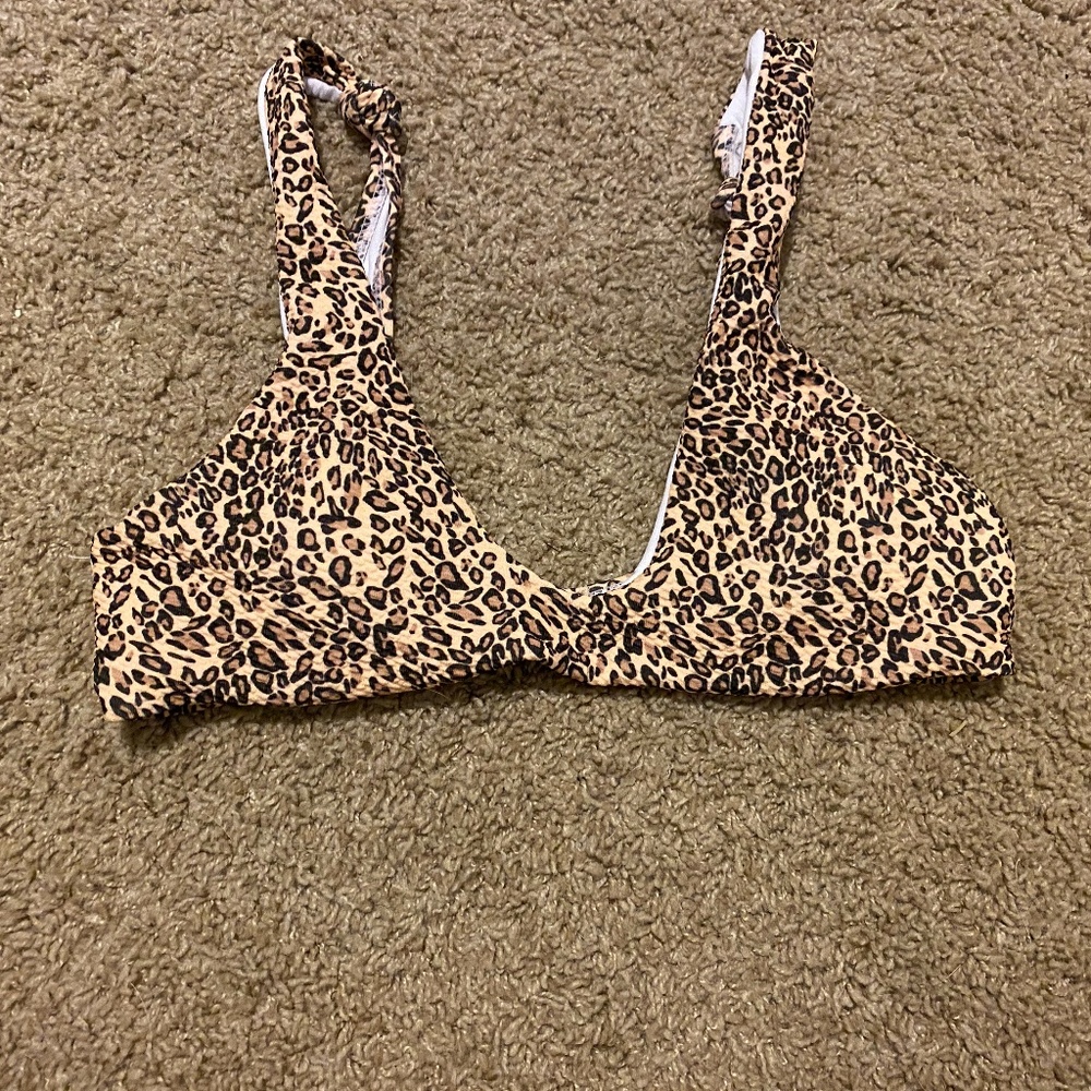 cheetah bikini top